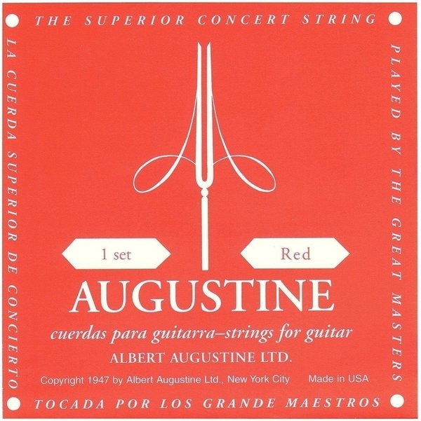 AUGUSTINE KLASSIKGITARRE-SAITEN CLASSIC LABEL rot für Konzertgitarre
