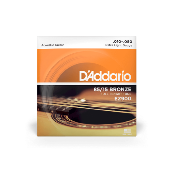 D'ADDARIO EZ900 85/15 Bronze Acoustic Guitar Strings, Extra Light, 10-50